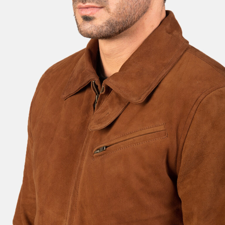 Mens Tomchi Tan Suede Leather Jacket7880-9-1577871470690